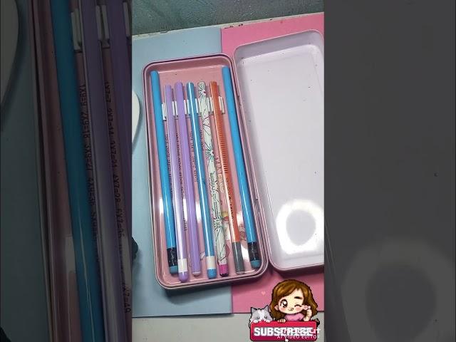 Filling My pencilcase ️with cute stationary ️ #asmr #cute #stationarybox #asmrsound #stationery