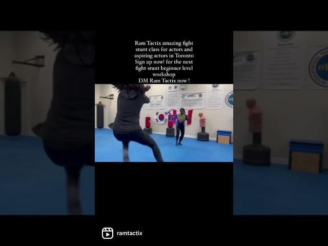 Toronto actor’s workshop fight stunt training beginner level To join DM now Ram Tactix on Facebook