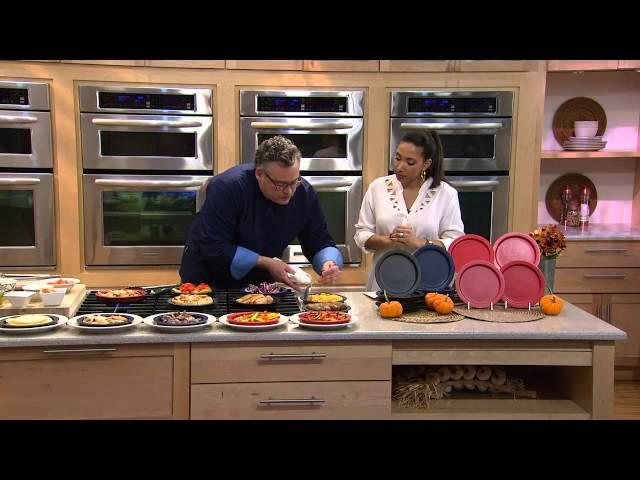 Blue Jean Chef Set of 4 Flameproof 8" Sizzle Pans with Gabrielle Kerr