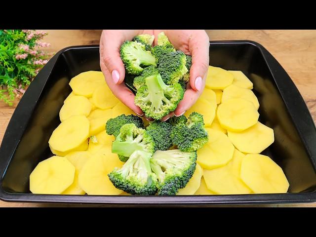 I make broccoli with potatoes every weekend! A healthy dinner recipe in 10 minutes!