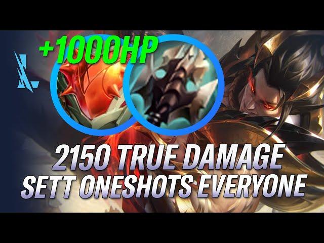 2150 TRUE DAMAGE! SETT IS THE BEST TEAMFIGHTER IN WILD RIFT! | RiftGuides | WildRift