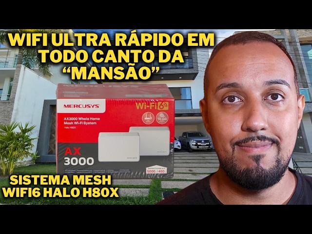 Melhorei o Wi-Fi da Mansão Fafa com um Sistema MESH Wi-Fi 6 INSANO - Halo h80x