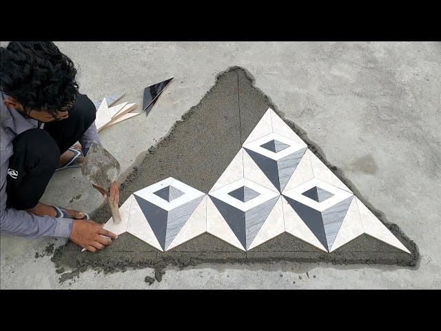 amazing techniques how to Installation 3d tiles design in floor