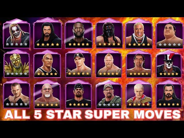 WWE Mayhem All 5 Star Super Moves 2023