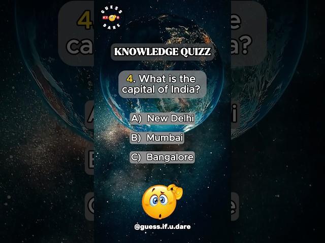 General Knowledge Quiz #quiz #trivia #brainyquizzes #quizetest #facts #test #knowledge #viralvideo