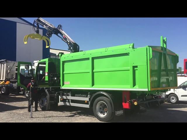 ZAMARBU,  basculante con grúa. Transporte especial y recogida desechos animales.