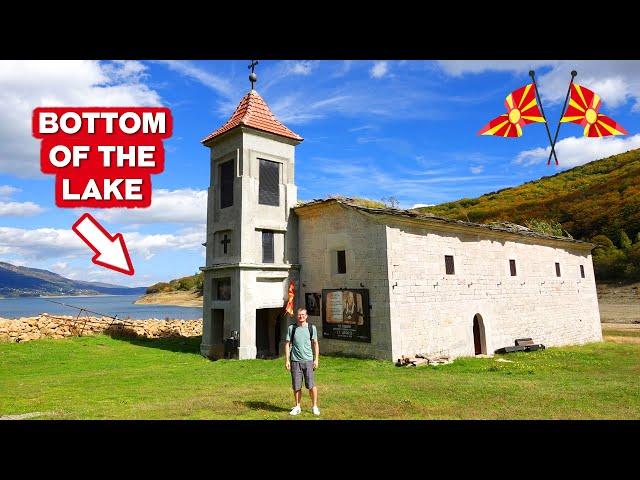 When the RESERVOIR EMPTIED it REVEALED This CHURCH!  (Mavrovo National Park)