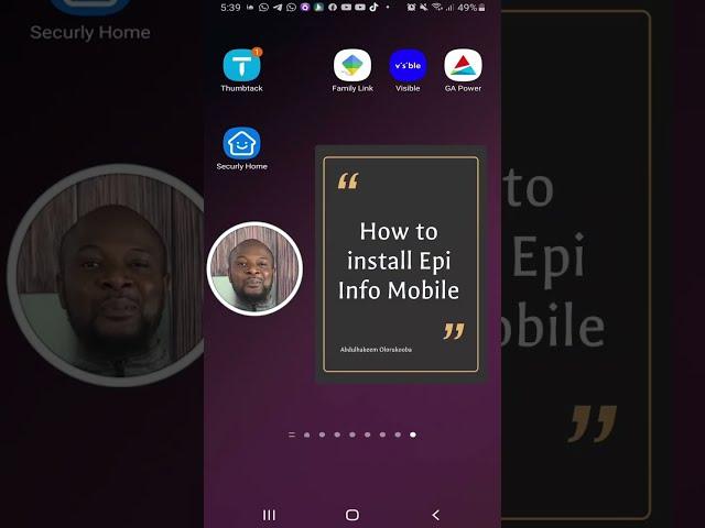 How to quickly install Epi info for Android in one minute; Quick installation guide