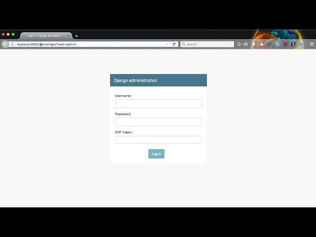 Two Factor Authentication with Django - Admin Demo