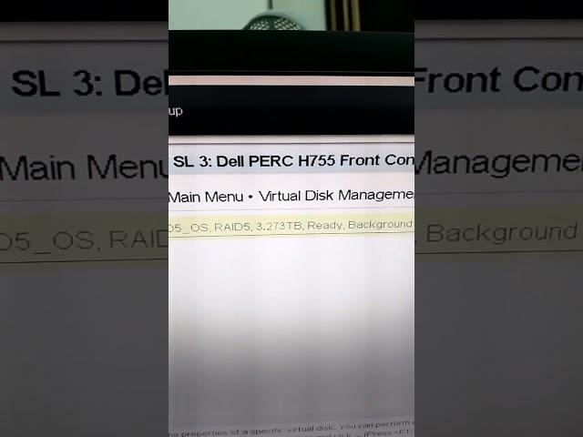 After Dell PERC Created RAID will Complete Background Initialization until 100% Safety to Use
