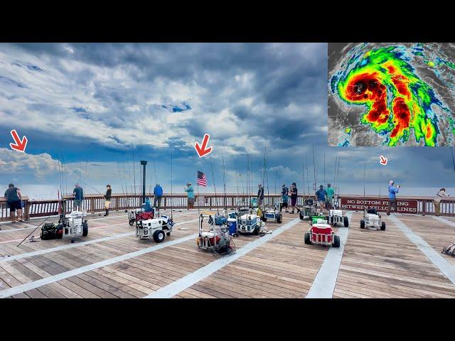 Pier Fishing Before Hurricane Helene And Caught Dinner For Everyone!