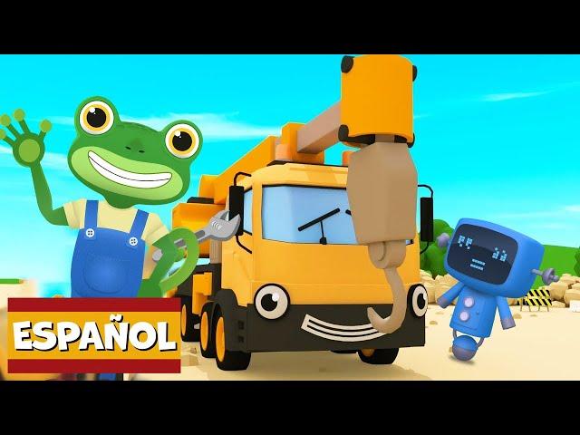 Caroline El Camión Grúa | Garaje de Gecko | Carros para niños | Vídeos educativos