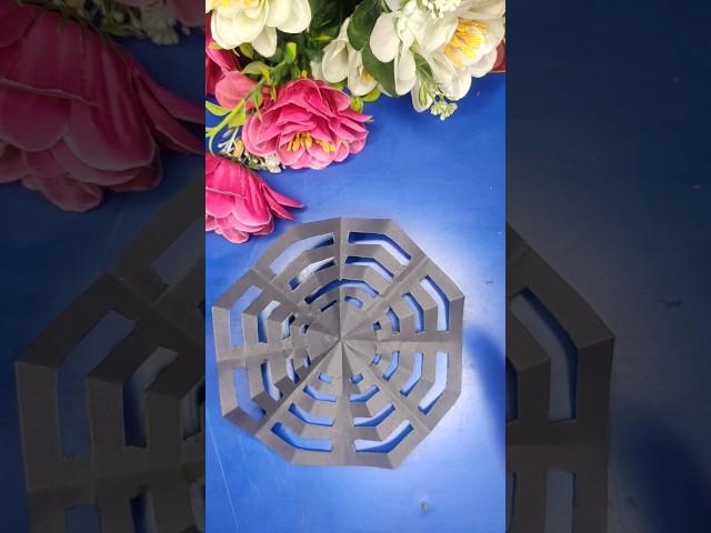 diy origami spider webs #crafter #papercrafter #craft #flowercraft #shortvideo #craftideas