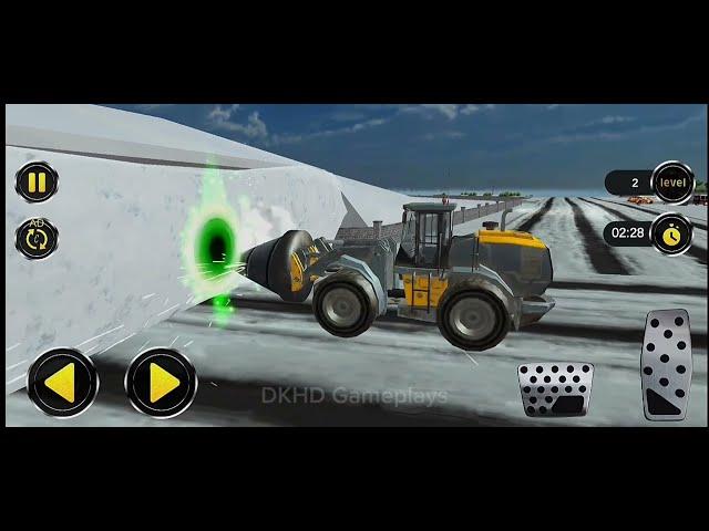 Snow Offroad Excavator 3D game play video. Mobile game/ DKHD GamePlaysTV.