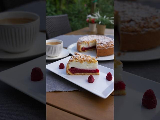 Himbeer-Kuchen & Kaffee | Raspberry Soufflé Cake & Coffee | Ahududu Sufle Kek & Kahve - #Shorts