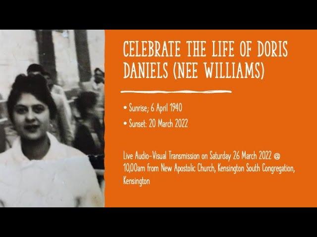 Celebrate the Life Of Doris Daniels (nee Williams)