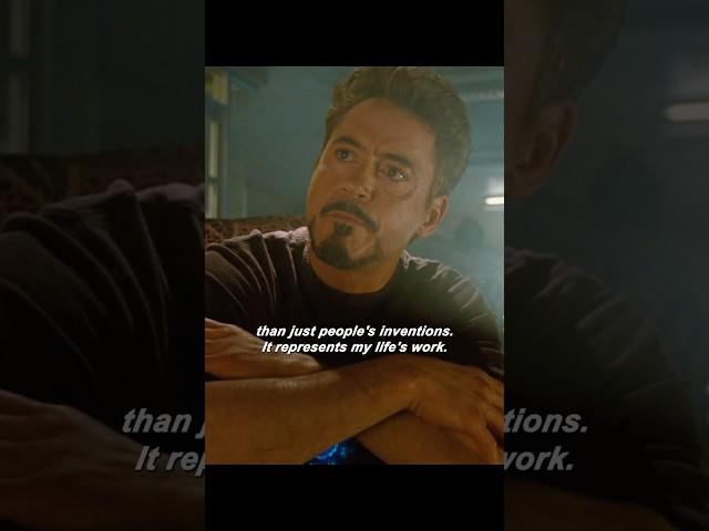Tony discovered the "gift" his father left him  #ironman #robertdowneyjr