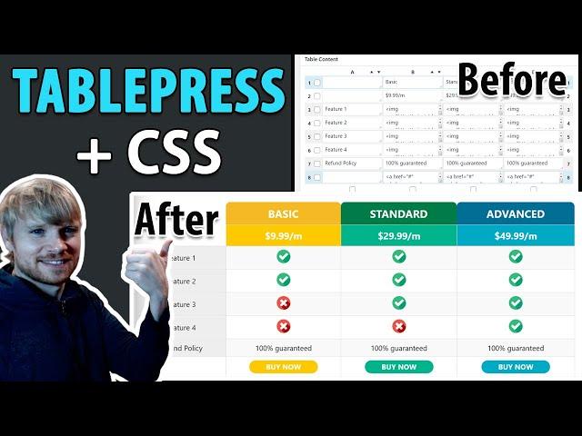 Make a WordPress Pricing Table with TablePress