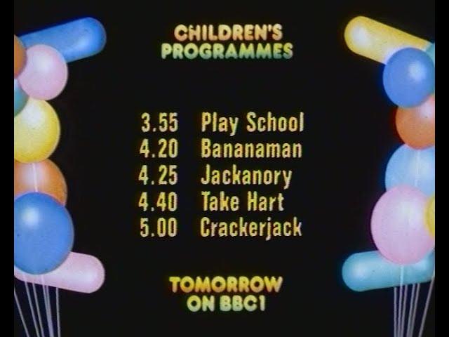 Thursday 3rd November 1983 BBC1