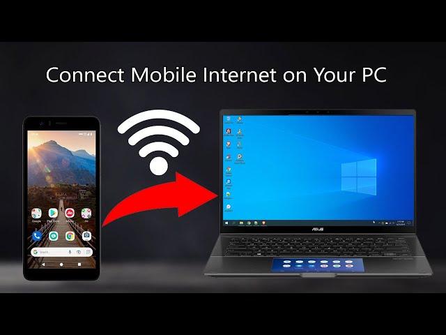 How to connect mobile internet to pc Or laptops via hotspot