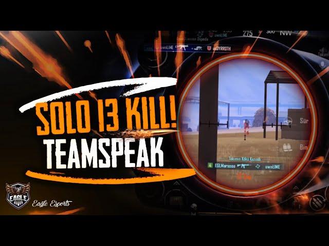 100 DOLAR ÖDÜLLÜ TURNUVADA SOLO 13 KİLL TEAMSPEAK | EAGLE ESPORTS ​⁠#pubgmobile #pubg #pubgm