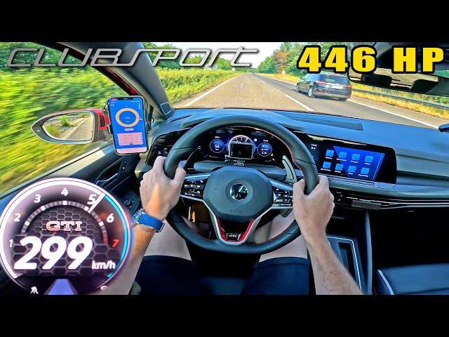 446HP VW Golf MK8 GTi CLUBSPORT | TOP SPEED on AUTOBAHN