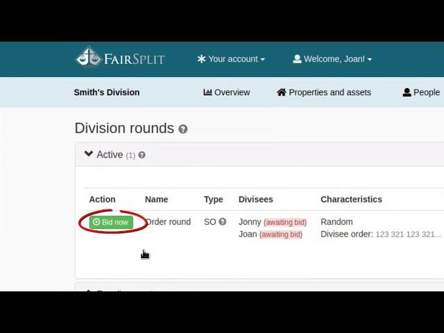 Three FairSplit Division Rounds
