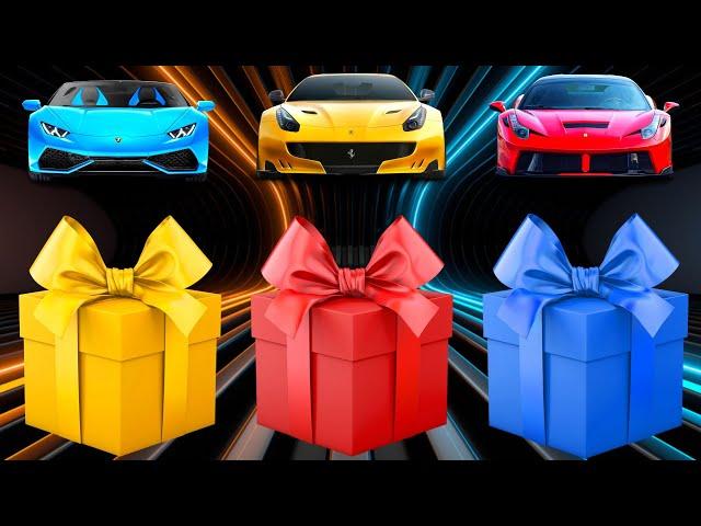 Choose Your Dream Car: Mystery Box Gift Challenge - Pick Your Ride and Win!