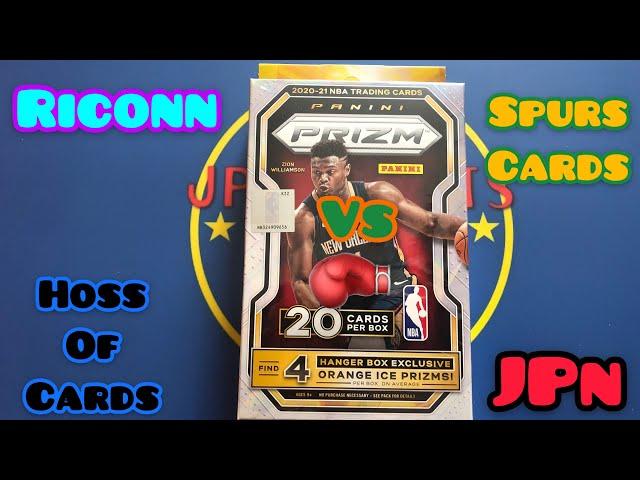 2020-21 Prizm Basketball Hanger Box Battle vs Hoss of Cards, Spurs Cards 21, & Riconn’s Sport Cards