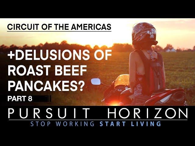 Pursuit Horizon Ep8 - COTA & Delusions of roast beef pancakes? - Adventure Motorcycle Journey