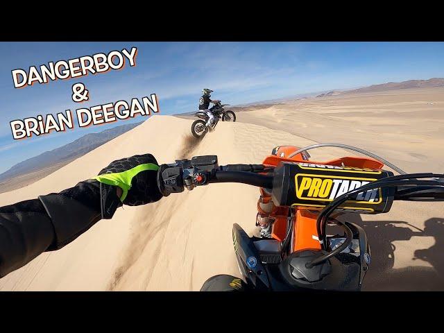 RIDING THE DUNES WITH DANGERBOY FOR THE FIRST TIME ON 450s!!!