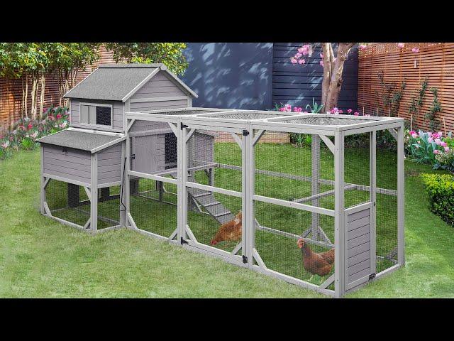 Aivituvin AIR46 Large Chicken Coop with Run for 8 10 Chickens