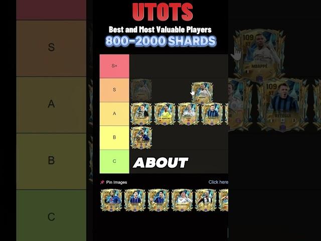 Best UTOTS players for 800-2000 Shards? Final Tier List in FC Mobile