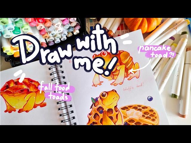 draw with me || making cute waffle toads?!