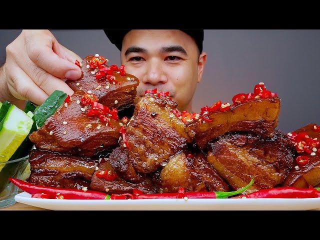 SPICY BRAISED PORK JOWL WITH COCONUT CREAM | MUKBANG ASMR | ALFIE EATS