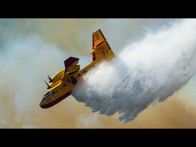 EPIC WATER BOMBER ACTION - CANADAIR CL-415 - FIREFIGHTING COMPILATION