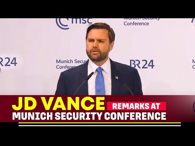 LIVE: US Vice President JD Vance statement at Munich security conference I USA I America I Germany