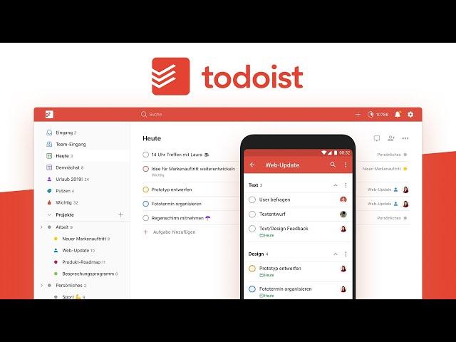 Todoist (Tutorial) Einfach To-Do-Listen, Aufgaben & Co. erstellen & verwalten