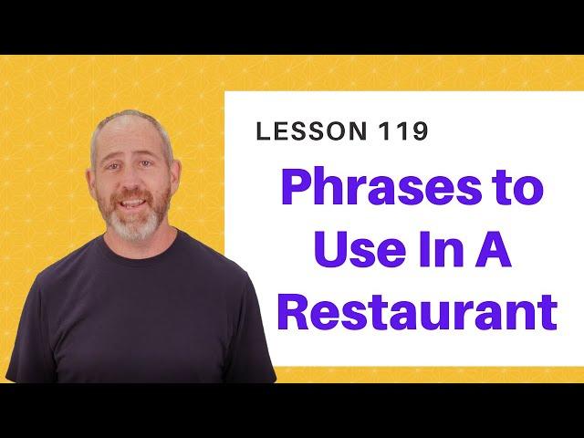 Spanish Phrases To Use in A Restaurant | The Language Tutor *Lesson 119*