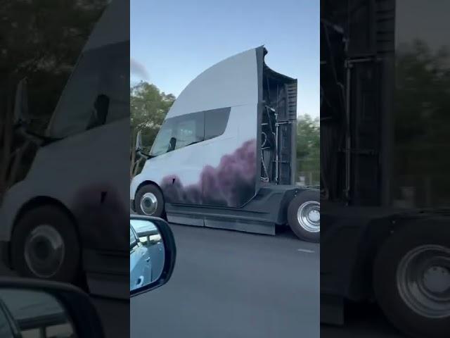 Video of the New Tesla Semi Truck on Highway 80