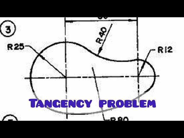 Tangency problems in | Technical drawing | Engineering drawing