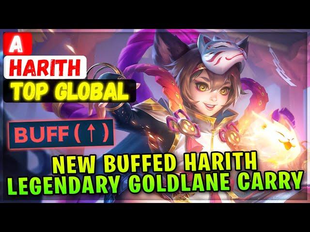 New Buffed Harith Legendary Goldlane Carry [ Top Global Harith ] A - Mobile Legends Emblem And Build