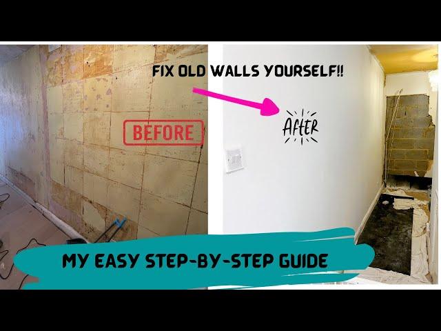 How To Plaster A Wall For £50 Yourself - WITHOUT PLASTER! How I Created A Smooth Wall Myself