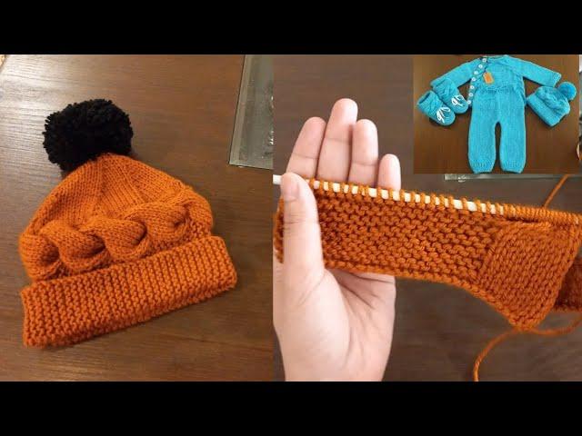 How to Knit a Hat with Straight Needles For Complete Beginners | Knit Easy Cap Written Instructions