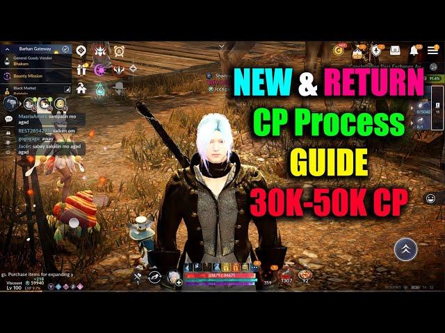 Black Desert Mobile New & Return CP Process Guide 30K to 50k