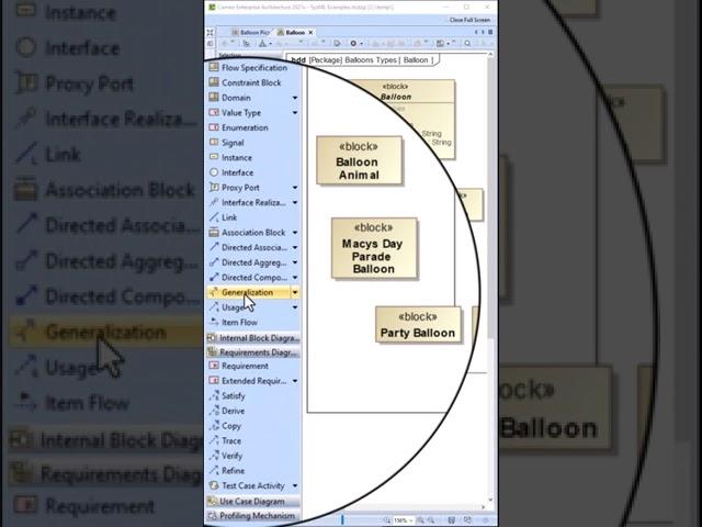 SysML - Generalization Relationship (Beginner Example)