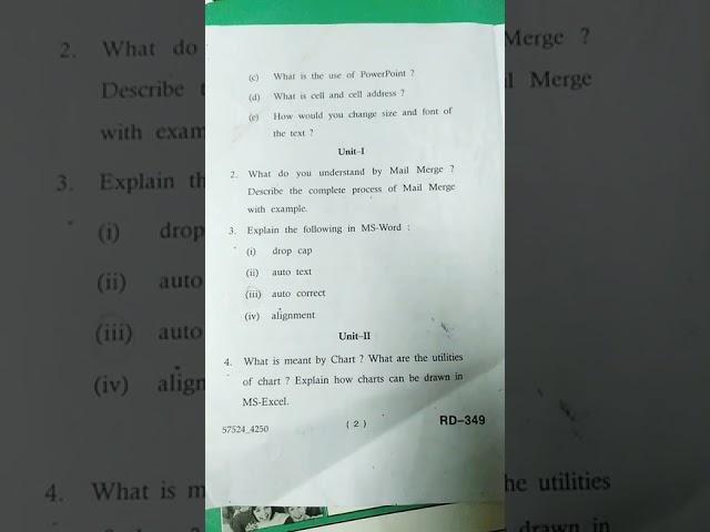 Introduction to information technology MDU question paper 2021. #mdu #bba #informationtechnology