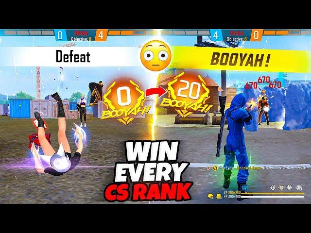 How To Win Every CS RANK in Free Fire️ Pro Tips And Tricks + Strategy || FireEyes Gaming
