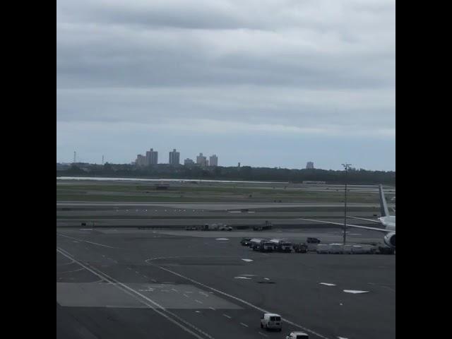 American Airlines Airbus leaves J.F.K. Airport