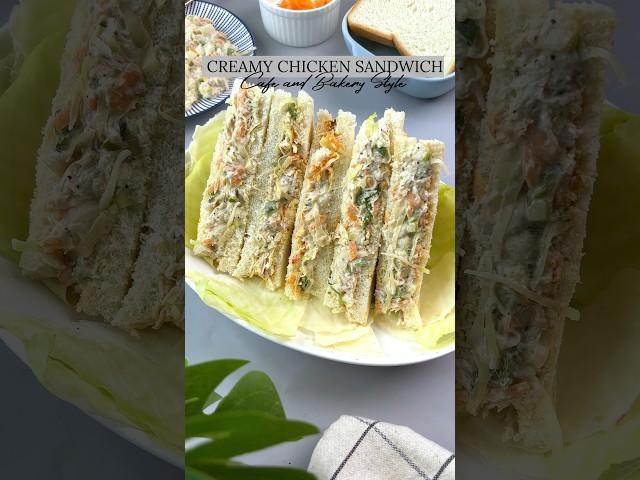 Creamy Chicken Sandwich,Easy Cafe-Style Recipe #shorts #ytshorts #tasty #snacks #recipe